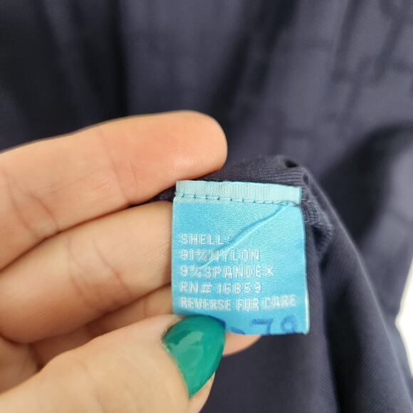 J. McLaughlin Catalina Cloth‎ Shift Knee Length Dress Navy M Office Casual Beach - Picture 4 of 7